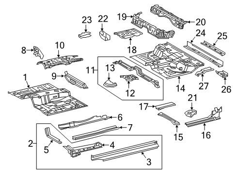2019 Toyota Tacoma Floor Diagram 2 - Thumbnail