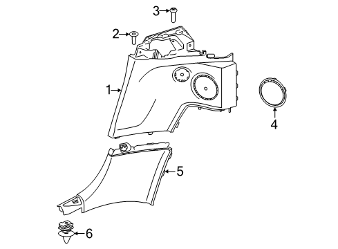 2025 Toyota GR Supra Interior Trim - Quarter Panels Diagram