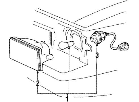 1985 Toyota Celica Park & Signal Lamps Diagram