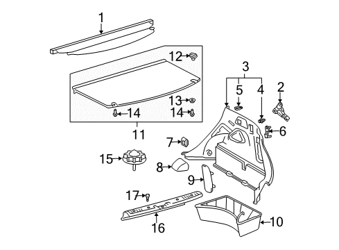 2004 Scion xA Interior Trim - Rear Body Diagram