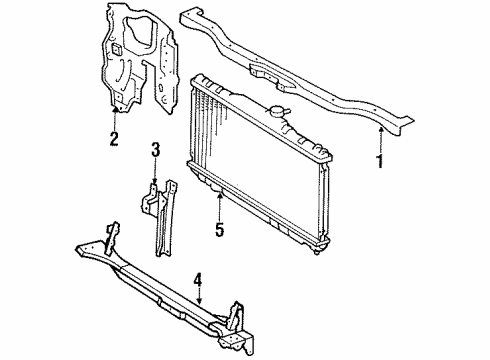 1987 Toyota Corolla Radiator & Components Diagram