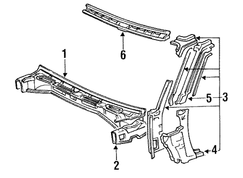 1985 Toyota Celica Glass - Windshield Diagram