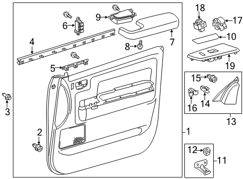 2017 Toyota Tundra Front Door Diagram