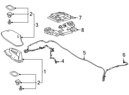 2025 Toyota 4Runner Antenna & Radio Diagram