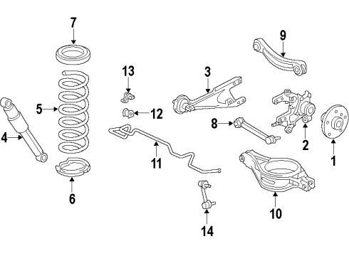 2017 Toyota RAV4 Lower Control Arm - Rear Diagram