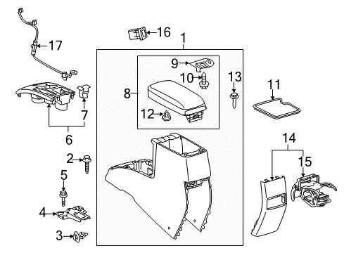 2013 Scion xB Center Console Diagram