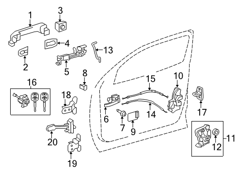 2017 Toyota Tundra Front Door Diagram