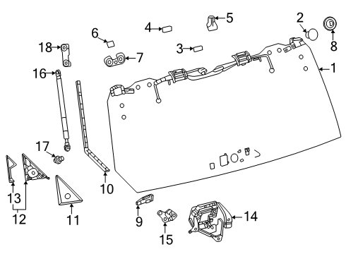 2025 Toyota Land Cruiser Glass - Lift Gate Diagram