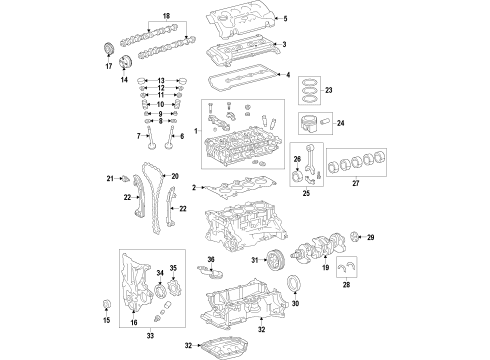 2016 Toyota Yaris Camshaft & Timing Diagram