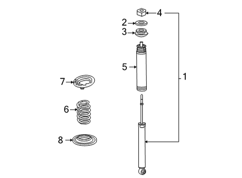 2016 Toyota Mirai Shocks & Components Diagram