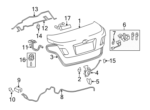 2010 Toyota Camry Trunk Diagram