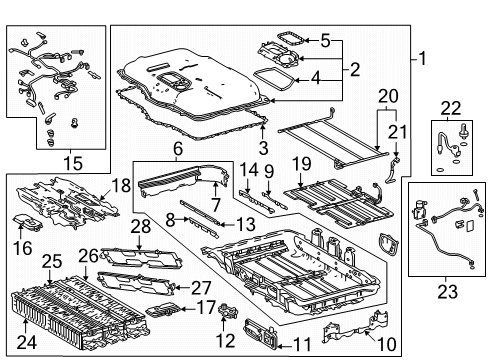 2024 Toyota Prius Prime Battery Assembly, Hev Su Diagram for G9510-47162