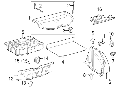 2025 Toyota GR Corolla Interior Trim - Rear Body Diagram