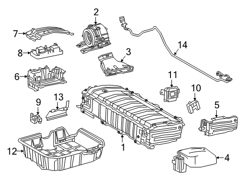 2017 Toyota Prius Battery Assembly, Hev Su Diagram for G9510-47131