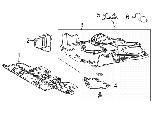 2025 Toyota Land Cruiser Under Cover & Splash Shields Diagram