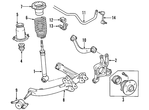 2000 Toyota Celica Lower Control Arm - Rear Diagram