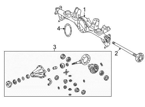 2014 Toyota Land Cruiser Axle & Differential - Rear Diagram