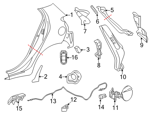 2012 Toyota Yaris Fuel Door Diagram