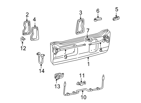 1998 Toyota Land Cruiser Back Door Diagram