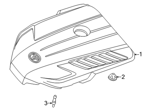 2024 Toyota GR Supra Engine Appearance Cover Diagram