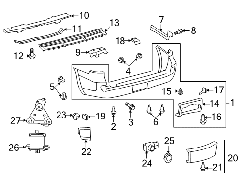 2017 Toyota Land Cruiser Bumper & Components - Rear Diagram
