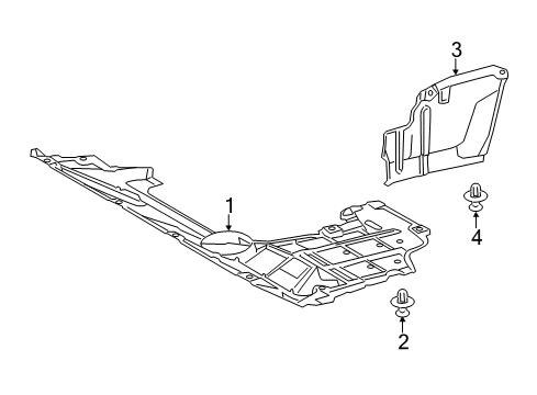 2015 Toyota RAV4 Splash Shields Diagram