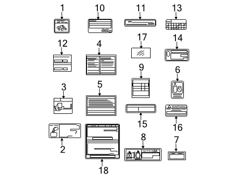 2003 Toyota 4Runner Information Labels Diagram