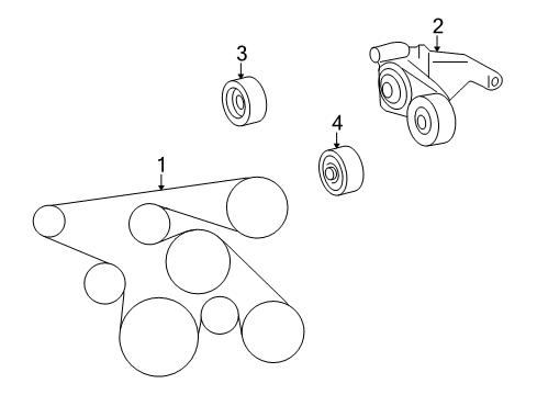 2010 Toyota 4Runner Belts & Pulleys Diagram