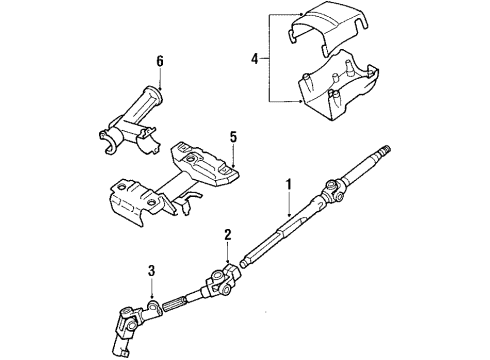 1989 Toyota Corolla Steering Column Assembly Diagram