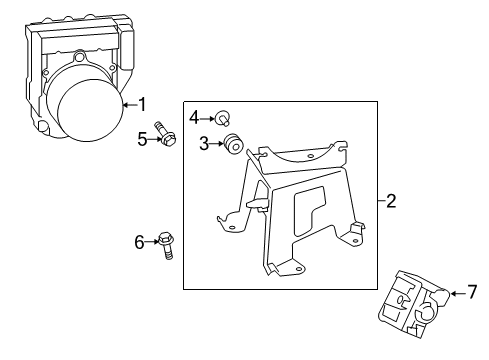 2014 Toyota Highlander ABS Components Diagram