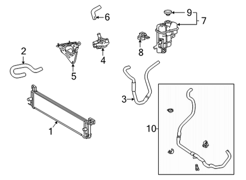 2025 Toyota Highlander Inverter Cooling Components Diagram