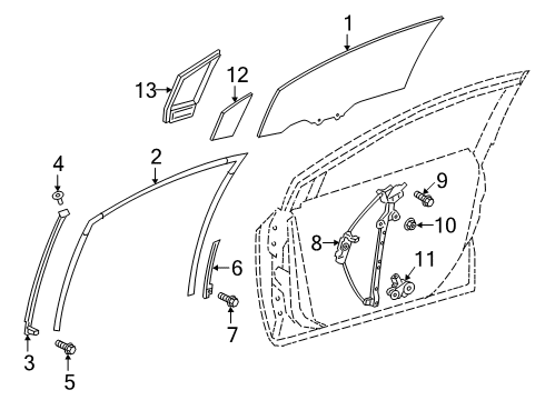 2025 Toyota Corolla Front Door Diagram
