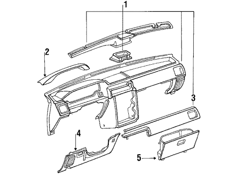 1987 Toyota Tercel Instrument Panel Diagram 3 - Thumbnail