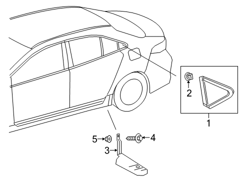 2025 Toyota Corolla Exterior Trim - Quarter Panel Diagram