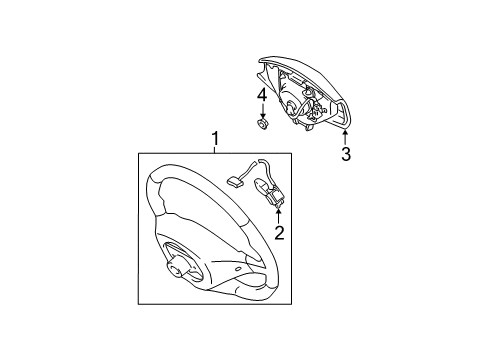 2005 Toyota RAV4 Steering Wheel & Trim Diagram