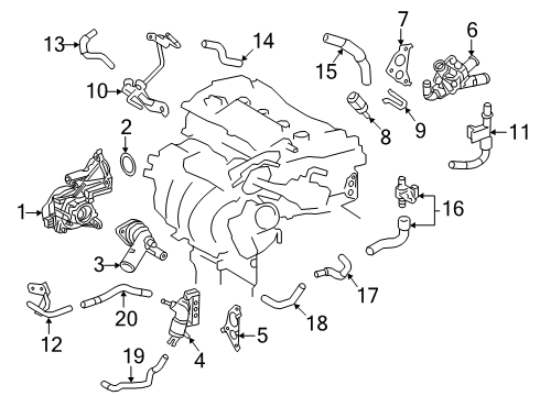 2025 Toyota Camry Radiator & Components Diagram