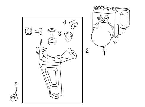 2012 Toyota Sienna ABS Components Diagram
