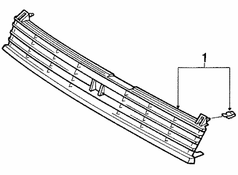 1987 Toyota Corolla Grille & Components Diagram