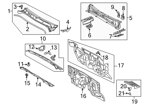 2019 Toyota Sequoia Cowl Diagram