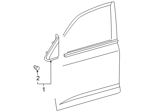 2009 Toyota Land Cruiser Exterior Trim - Pillars Diagram