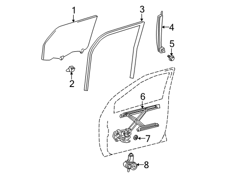 2006 Scion xB Front Door Diagram