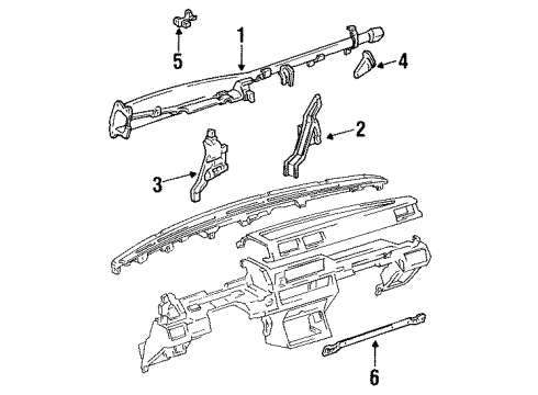 1986 Toyota Pickup Instrument Panel Diagram 2 - Thumbnail