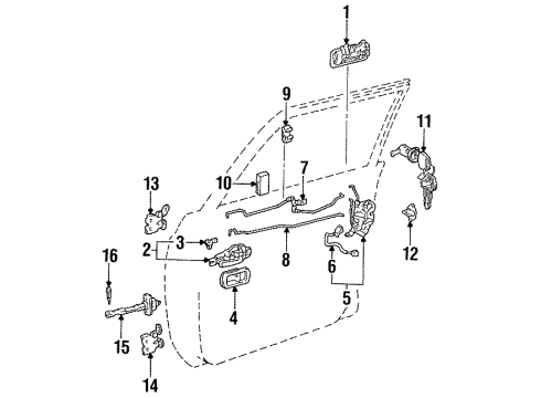 1997 Toyota Land Cruiser Front Door Diagram