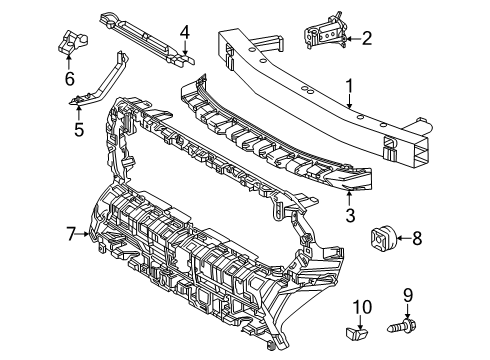 2025 Toyota Tacoma Bumper & Components - Front Diagram