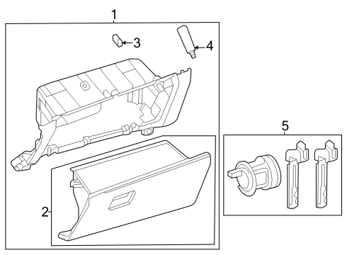 2025 Toyota Grand Highlander Glove Box Diagram