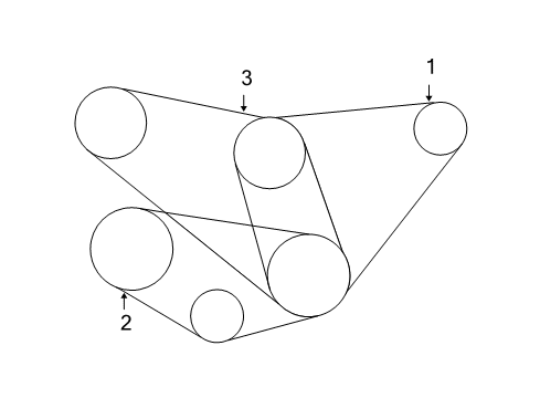 1998 Toyota Tacoma Belts & Pulleys - Belts Diagram 2 - Thumbnail