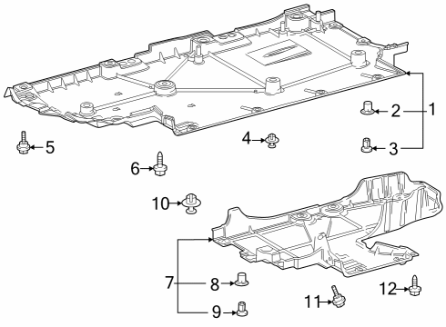 2025 Toyota GR Corolla Under Cover & Splash Shields Diagram