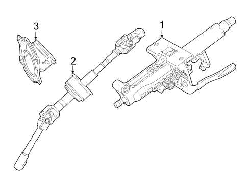 2024 Toyota bZ4X Steering Column Diagram