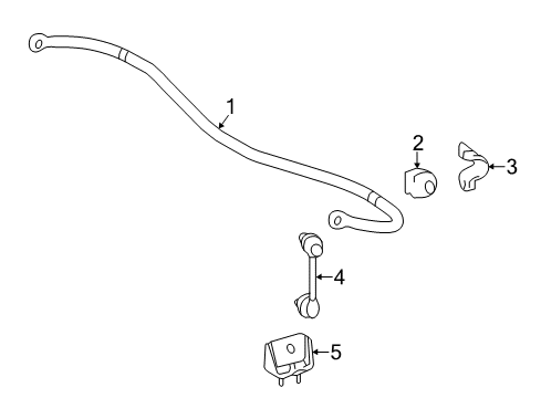 2017 Toyota Highlander Stabilizer Bar & Components Diagram