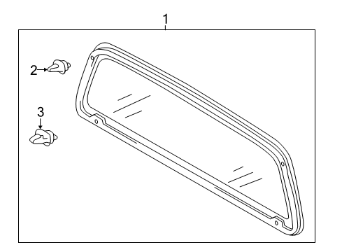 2019 Toyota Tundra Glass & Hardware - Back Glass Diagram